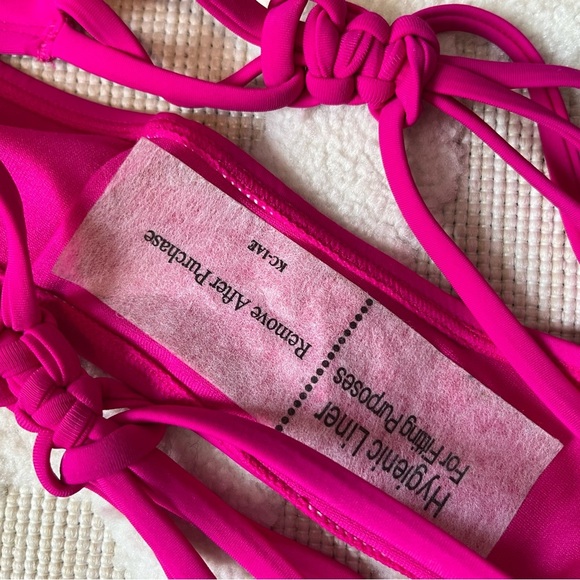 Express 2 Pc Swimsuit Strappy Set - Hot Pink S/M NWOT - Picture 8 of 8